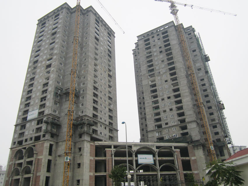 Construction tower A - The Light Apartment CT2 Trung Van